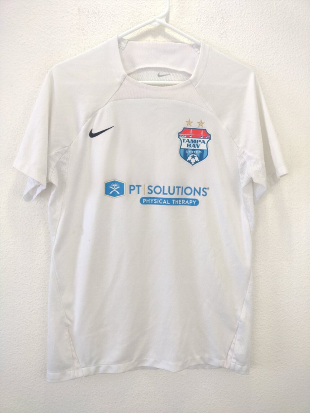 Nike Men's Soccer Shirt Tampa Bay United White Medium Slim Fit